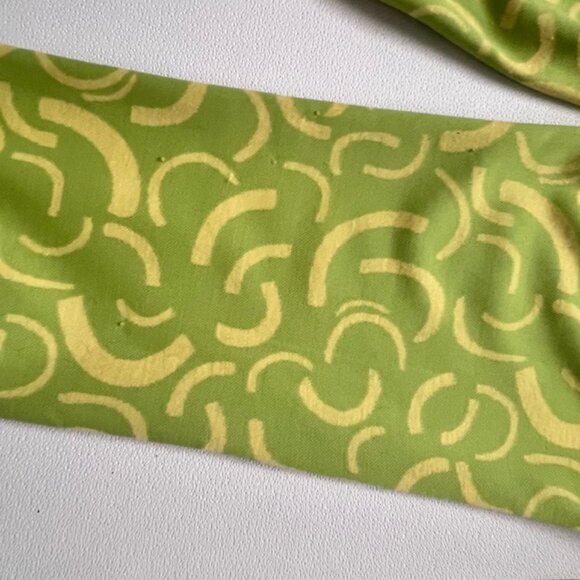 ZARA - Lime Green and Yellow High Rise Flare Leg Pants size M - Picture 8 of 12